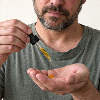 How to use Commen Nº.32 Smooth Beard Oil: 2–3 drops in the palm, warm between the hands, smooth into the beard.